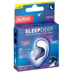 Alpine Sleepdeep Ohrstöpsel - Effektiver Schlafschutz - Arzneimittel zur Geräuschreduzierung, besonders komfortabel und ideal für einen erholsamen Schlaf.
