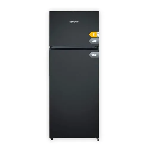 SEVERIN DT 8762 Kühlschrank mit Gefrierfach - Standkühlschrank in Schwarz, Höhe 143,4 cm, mit energieeffizientem Gefrierfach für optimale Lagerung von Lebensmitteln.