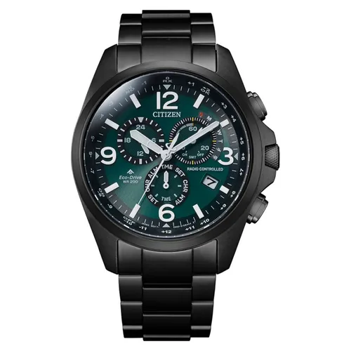 Citizen Promaster Land Eco-Drive World-Time Funk Alarm-Chrono 20 ATM CB5925-82X - Herren Armbanduhr mit mehreren Zeitzonen, solarbetrieben, 200m wasserdicht, ideal für Sport und Reisen, in edlem Edelstahl-Design.