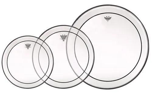 Remo PP-0922-PS Pinstripe Clear Schlagfelle - Doppellagige 10", 12", 14" Tom Tom Schlagfelle mit verklebtem Dämpfungsring für optimierten Sound und reduzierte Obertöne.