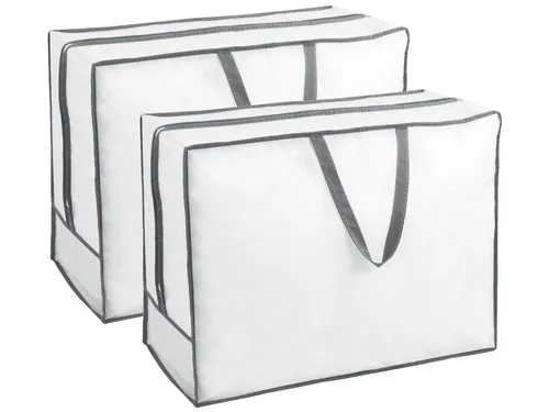ZOLLNER Aufbewahrungstasche (Spar-Set, 2-tlg), 100% Vlies, atmungskativ, 2-Wege-Reißverschluss