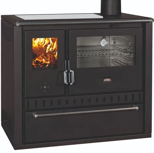 Wasserführender Premium-Küchenofen Holzherd GT W10 schwarz mit Cerankochfeld - Öfen – Wasserführender Holzherd mit modernem Design und effizienter Nennwärmeleistung von 13,3 kW, ideal für umweltbewusste Haushalte.