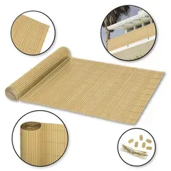PVC Sichtschutzmatte 90 x 600 cm - Gelb - Sichtschutz für Garten oder Balkon, schützt vor Sonne, Wind und neugierigen Blicken. Aus wetterbeständigen PVC-Rohren, einfach montierbar und vielseitig einsetzbar.