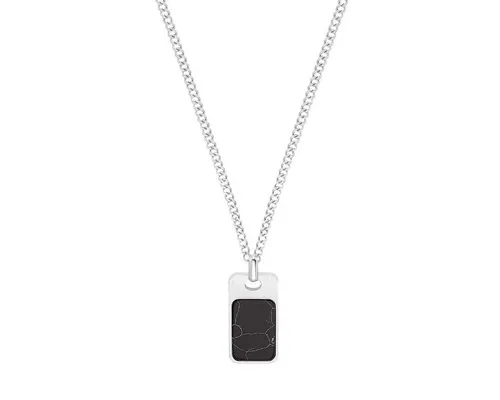 s.Oliver Herren Kette mit Dog-Tag Anhänger 2034935 - Edelstahlkette für Herren mit verstellbarer Länge von 60-65 cm, stylischem Dog-Tag Anhänger und robustem Design für einen maskulinen Look.