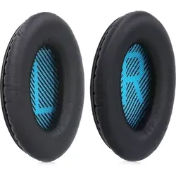 MMOBIEL Ohrpolster Ear Pads für Bose QuietComfort Headset (BLAU / SCHWARZ) - Blau/Schwarz