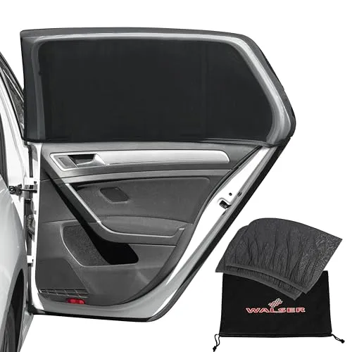 Walser Sonnenschutz Auto Set, 2 Stück - Sonnenschutz für Seitenscheiben, optimaler Blende- und Hitzeschutz für Kinder, passend für viele Fahrzeuge (max. 100x53 cm)