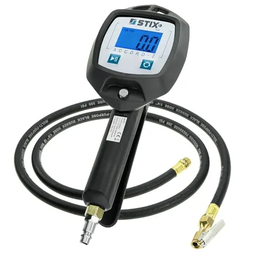 Druckluft Reifenfüller ACCORD-2 mit Elektronischem Manometer - Druckmessgeräte - Präziser Reifenfüller mit LCD-Anzeige und Messgenauigkeit von 0,01 bar, ideal für Werkstätten und den privaten Gebrauch.