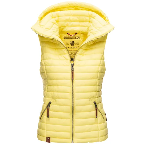 NAVAHOO Damen Designer Steppweste ärmellose Weste mit Kapuze Shadaa