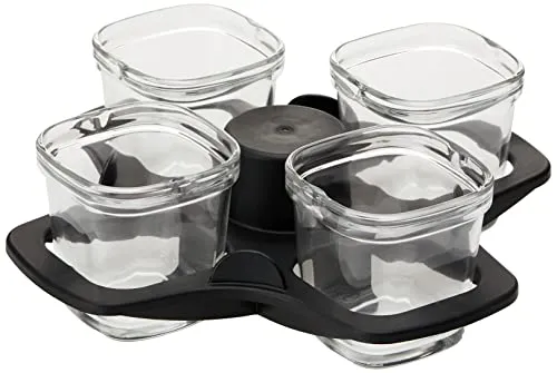 Tefal Actifry Heißluft Friteuse Zubehör Set - Zubehör für Tefal Actifry, 4 Backbecher aus Glas für gesunde und knusprige Ergebnisse ohne zusätzliches Fett.