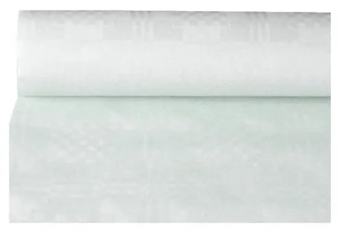 Papstar Tischtuchrolle 18548 - Weißes Damasttischtuch - Sonstige - 1,2m x 100m, schützt den Tisch vor Verschmutzungen und verleiht jedem Anlass Eleganz durch die Damastprägung.