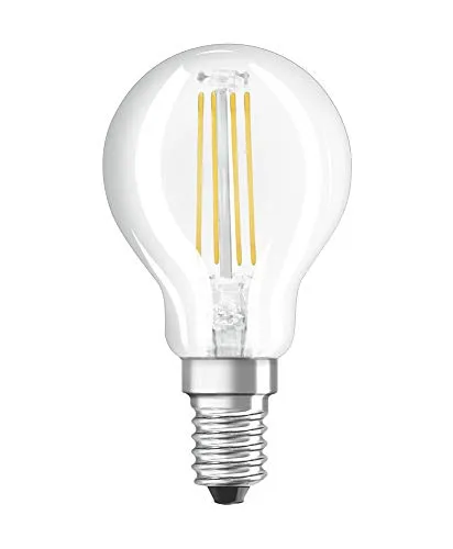 Osram Filament LED Lampe mit E14 Sockel, Tropfenform, Tageslichtweiß (6500K), 4 W, Ersatz für 40-W-Glühbirne, LED Retrofit CLASSIC P