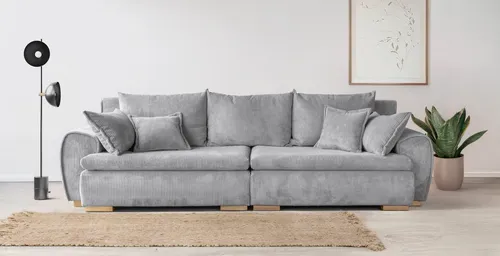 Home affaire Big-Sofa Katja, B: 275 cm - OTTO. Verlässliche Qualität., Mega-Sofa mit 4 Zierkissen