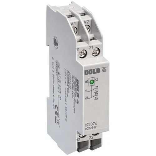 Dold&Söhne Koppelrelais IK3076.12 AC230-240V - Hochwertiges Koppelrelais für DIN-Schienenmontage, ideal für zuverlässige Schaltvorgänge. Mit 2 Wechslerkontakten und geprüfter Qualität für effiziente Anwendungen.