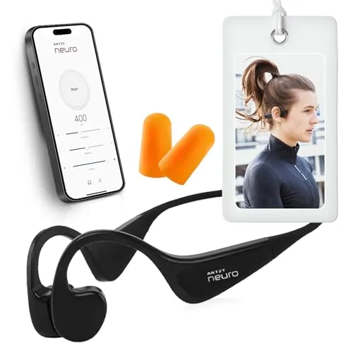 ARTZT neuro SoundVibe - Innovativer Knochenschall-Kopfhörer für Balancetraining und Musikgenuss. Umweltgeräusche bleiben hörbar, ideal beim Joggen oder Radfahren.
