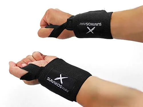Slavikosway 9010018 Premium 2X Handgelenk Bandage Calisthenics Body Building Wrist Wrap Fitness Studio Kraftsport Crossfit für Frauen und Männer