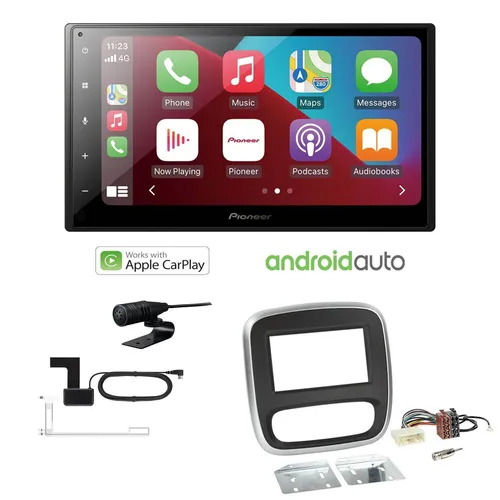 Pioneer Autoradio USB mit Apple CarPlay für Renault Trafic III - 2-DIN A/V-Player mit USB, Bluetooth und DAB für Renault Trafic III. Ideal für modernes Infotainment unterwegs – einfaches Einsetzen und vielseitige Anschlussmöglichkeiten.