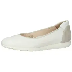 ara Damen Sardinia Ballerinas, Cream, Shell, 40 EU - Elegante Hausschuhe aus hochwertigem Leder mit komfortablem Blockabsatz und Knöchelriemen für perfekten Halt und Stil.