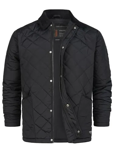 Indicode Sommerjacke INDram Leichte Steppjacke - Funktionsjacken, leichte Steppjacke mit stylishen Cordkragen und Druckknöpfen, ideal für den lässigen Look im Frühling und Sommer.