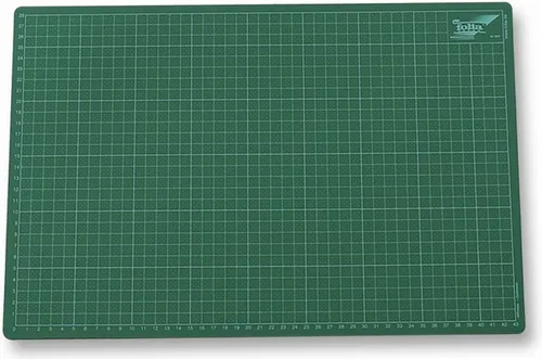 folia 2341 - Schneidunterlage 30 x 45 cm, grün mit Gitternetz für präzises Basteln und optimalen Schutz der Arbeitsfläche