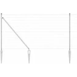 vidaXL Zaun mit Pfosten Silber 1 x 25 m aus Stahl - Gartenzäune aus hochwertigem, wetterfestem Stahl für eine stabile und elegante Abgrenzung deines Außenbereichs. Einfache Montage und UV-beständig - für langanhaltende Freude im Garten!