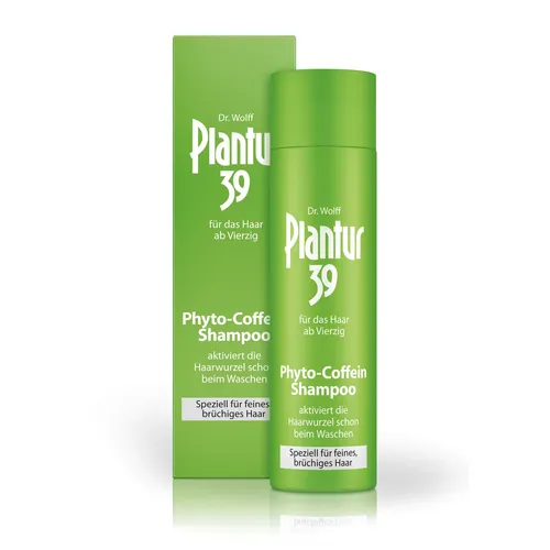 Plantur 39 Phyto-Coffein-Shampoo - Spezialshampoo für feines, brüchiges Haar. Mit Phyto-Coffein zur Unterstützung der Haarpflege und für mehr Volumen. Ideal für Frauen nach der Menopause.
