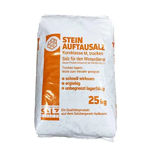 Streusalz 25 kg – Hochkonzentriert für effektives Enteisen - Effizientes Streusalz für die sichere Winterpflege. Ideal zum Enteisen von Wegen und Einfahrten, sorgt für schnelle Ergebnisse und hohe Sicherheit bei winterlichen Bedingungen.