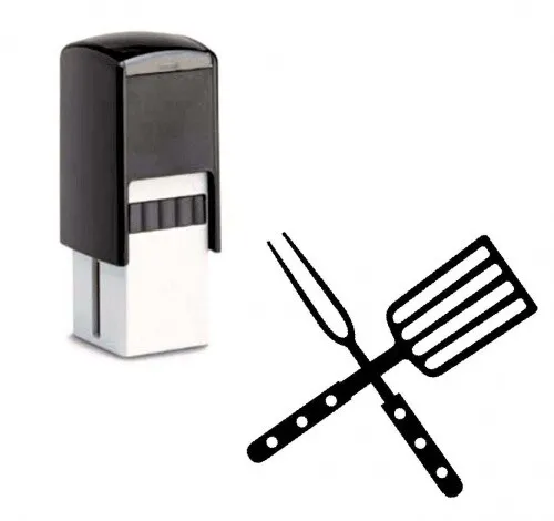 Bonuskartenstempel Stempel mit Motiv BBQ Grillbesteck für Treuekarten Kunden