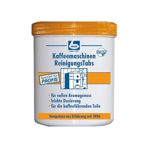 Dr. Becher 150 Kaffeemaschinen ReinigungsTabs - Kaffeezubehör & Espressozubehör – Professionelle Reinigung für Kaffeemaschinen, entfernt effektiv Kaffeeöle und sorgt für vollen Aromagenuss ohne Geschmacksbeeinträchtigungen.