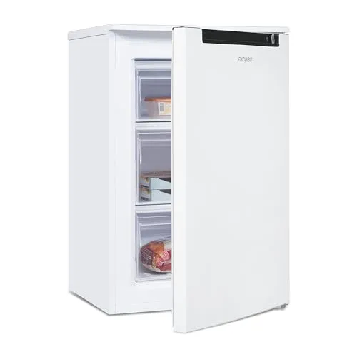 Exquisit Gefrierschrank, 4-Sterne-Gefrieren, 85 Liter, Energieklasse C, Tiefkühlschrank, Wechselbarer Türanschlag, GS581-040C weiss