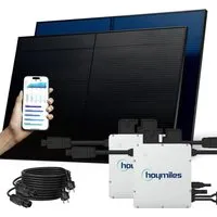 SUNNIVA Balkonkraftwerk 1000W BIFAZIAL FULLBLACK - Balkonkraftwerk: Effiziente Solaranlage mit 1000W Leistung, ideal für Balkon oder Terrasse, inklusive 2x 400W Wechselrichter und bifazialen Modulen für maximale Energieausbeute.