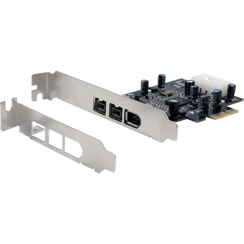 EXSYS GmbH PCI-Express FireWire 1394b/a Karte mit 3 Ports - Schnittstellenkarte mit 3 Ports für schnelle Datenübertragung, ideal für den Anschluss von FireWire-Geräten und perfekt für kreative Profis.