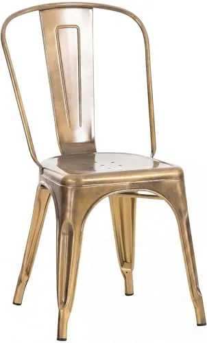 CLP Stuhl Benedikt I Metallstuhl stapelbar - Eleganter Designstuhl für Esszimmer und Bar - Barmöbel - Stapelbarer Metallstuhl im modernen Industrial Look, bis 200 kg belastbar und pflegeleicht, ideal für kleine Räume oder als Zusatzsitz.