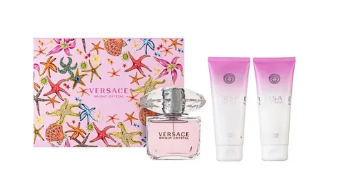 Versace Bright Crystal Geschenkset Eau de Toilette 50ml/Bath & Shower Gel 50ml/Body Lotion 50ml