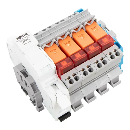 WAGO GmbH & Co. KG Relaisleiste 821-507 - Sonstige Elektroinstallationsartikel, mehrfarbige Relaisleiste gemäß § 14a EnWG für zuverlässige Energieverteilung und einfache Installation.