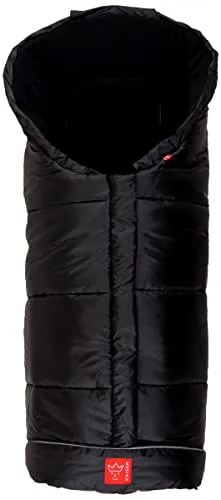 Kaiser Fußsack Iglu Thermo Fleece für Kinderwagen, black - Hochwertiger Fußsack aus warmem Fleece, ideal für kalte Tage, mit 100% Polyester für optimalen Komfort und Wärme.