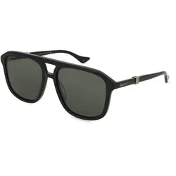 Gucci GG1494S Herren-Sonnenbrille Vollrand Pilot Recycled Acetat-Gestell, schwarz