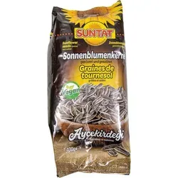 SUNTAT Sonnenblumenkerne geröstet & gesalzen 400g - Die SUNTAT Sonnenblumenkerne sind knackig, geröstet und leicht gesalzen. Ideal als Snack für unterwegs oder beim Fernsehen. Genießen Sie mediterrane Qualität in jedem Biss!