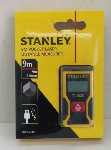 STANLEY Mini Laser Entfernungsmesser TLM30 - Präziser Laser Entfernungsmesser für Messungen von 0,5 bis 9m, kompakt und einfach zu bedienen, ideal für Heimwerker und Profis.