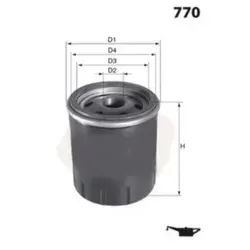 MECAFILTER Ölfilter elh4332 Anschraubfilter 91mm GewindemaßM20x1.5 für Vaughall LANCIA JEEP DS Peugeot Citroën Suzuki TOYOTA
