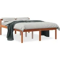 vidaXL Seniorenbett Wachsbraun 140x200 cm - Massivholz Kiefer, stabil und langlebig, ideal für komfortablen Schlaf und optimale Unterstützung.