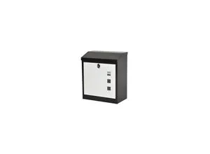Dazikemo Briefkasten Paketbox anthrazit/weiß - Briefkasten mit integrierter Paketbox, Maße 52 x 42 x 25 cm, ideal für Päckchen und Büchersendungen bis 34 x 24 x 8 cm, mit Sicherheitsvorrichtung für unbefugten Zugriff