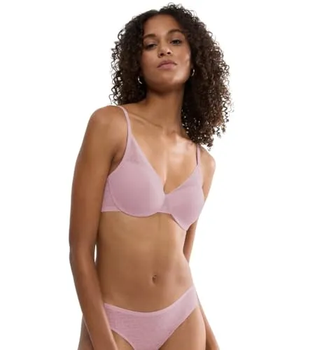 Triumph Damen BH Signature Sheer WHP EX, 90B, Blossom Kiss - Eleganter Halbschalen-BH mit Bügel und gepolsterten Körbchen für eine natürliche Form. Verstellbare Träger bieten individuellen Komfort und Unterstützung.