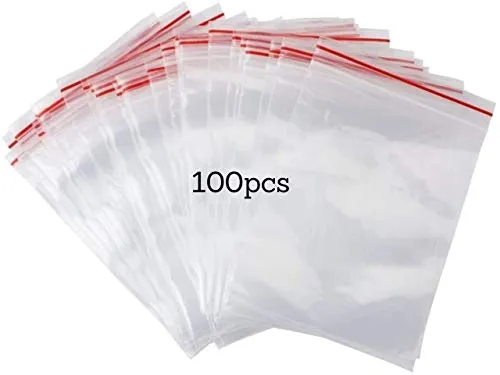Pakico | 100 Plastikbeutel 12 x 18 cm Wiederverschließbare Durchsichtige | Dick und Haltbar | Verschlussbeutel | Kekstüten | Schmuckverpackungen | Lebensmittelbeutel | Kleine Ziplock-Beutel
