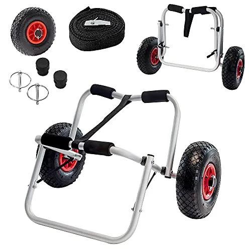 BRUNELLI Kajakwagen - Faltbarer Bootswagen für Wassersport - Praktischer, faltbarer Kajakwagen für einfachen Transport von Booten und Kanus, ideal für Wassersportliebhaber.