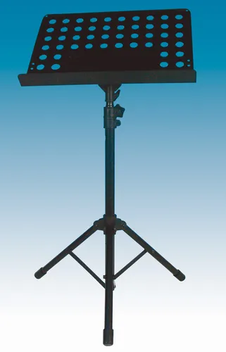 Orchesterpult Basix 900750 - Zusammenlegbares Lochblech-Pult - Notenständer aus Metall, schwarz, höhenverstellbar und abnehmbar. Ideal für Musiker, leicht transportierbar mit einem Gewicht von nur 3,8 kg.