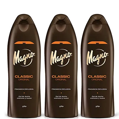 Magno Classic Duschgel 550 ml - Zeitloser Duft - Duschgel mit maskulinem Bernstein-Duft und feuchtigkeitsspendenden Inhaltsstoffen. Enthält Mineralien aus La Toja für eine glatte, weiche Haut. Ideal für Männer, die Pflege und Duft schätzen.