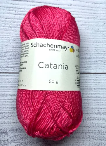 50g Catania Wolle Schachenmayr Himbeer Fb 256  100%Baumwolle 125m Lauflänge