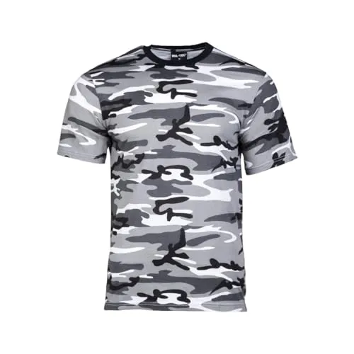Mil-Tec Tarn T-Shirt Herren • Camouflage T-Shirt aus Baumwolle • BW Camo • Bequemes Kurzarm Army Shirt für Outdoor, Sport oder Freizeit • Bundeswehr Flecktarn-Shirt