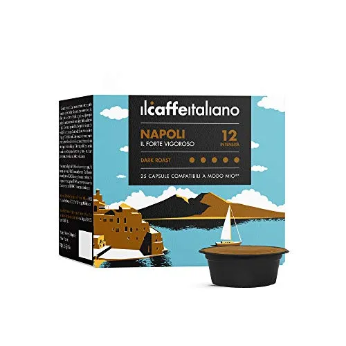Il Caffè Italiano Kaffeekapseln Kompatibel Lavazza A Modo Mio Napoli 120 Stk | Kaffeekapseln Kompatibel A Modo Mio Mit Kräftigem und Würzigem Aroma | Kompatibel Lavazza A Modo Mio Kapseln | Frhome