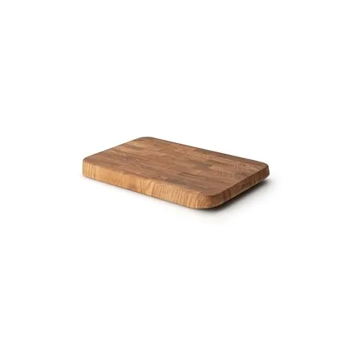 Continenta Schneidebrett aus Eichenholz - Hochwertiges Stirnholz, 32,5 x 21,5 x 3 cm - Echtes Eichenholz-Schneidebrett mit abgeschrägten Kanten. Ideal für die Küche, robust und langlebig für den täglichen Einsatz.